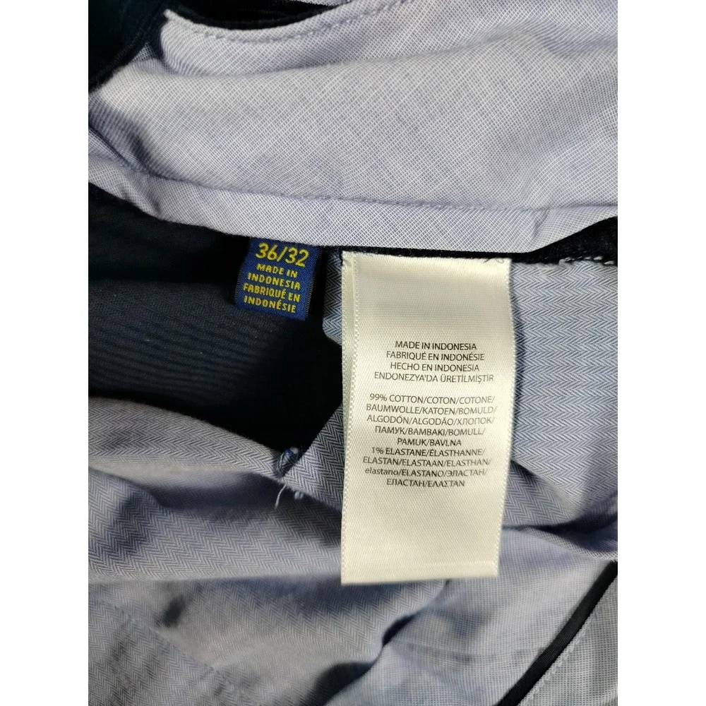 Polo Ralph Lauren Corduroy Pants Mens 36x32 Blue Stretch‎ Classic Fit Old Money